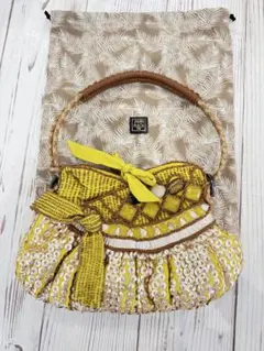 JAMIN PUECH ハンドバッグ イエロー スパンコールのサムネイル