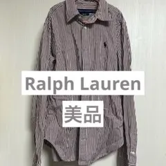 良品‼️RalphLauren ラルフストライプ シャツ スリムフィット サイズ4