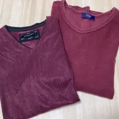 vネック 長袖カットソー