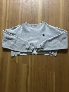 Champion グレー クロップドスウェット XLのサムネイル