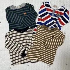 【ミキハウス他】90サイズ 長袖ロンT 4点セット