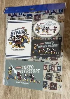 東京ディズニーリゾート A4クリアファイル ステッカー　ポストカードセット