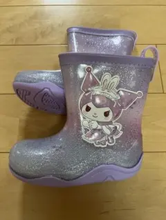 クロミ キャラクター長靴 紫色 グリッター 17cmのサムネイル