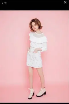 dazzlin フラワーポケット台形スカート