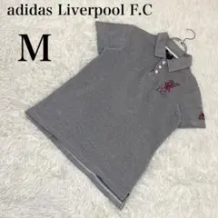 極美品 adidas アディダス リバプールFC ポロシャツ グレー 鹿の子 M