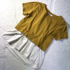 【上品】ミッシェルクラン ドッキングフリルカットソー 38レディース 極美品のサムネイル
