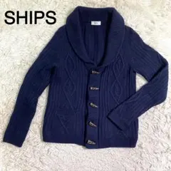 SHIPS ネイビーカラー トグルボタン ダッフルコート