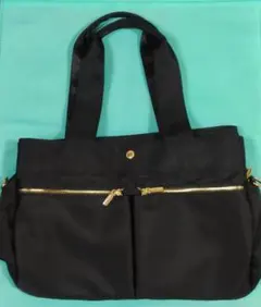 オペークドットクリップ 2way ナイロン トートバッグ 黒 軽量のサムネイル