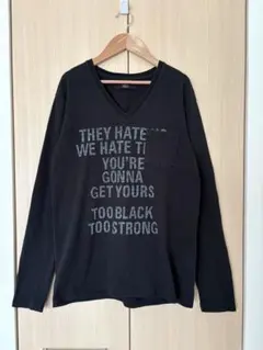 【AZUL 】ブラック Vネック 長袖カットソーＭサイズ　メンズ