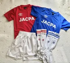UMBRO - ジャクパ⭐︎サッカーユニフォーム　130   青＆赤 美品 ジャクパ サッカー ユニフォーム - メルカリ