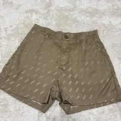 x-girl ロゴ刺繍 ショートパンツ ブラウン