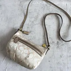COACH コーチ シグネチャー ミニショルダーバッグ シャンパンゴールド