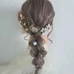 成人式/卒業式/結婚式/髪飾り/ドライフラワー/ヘッドドレス
