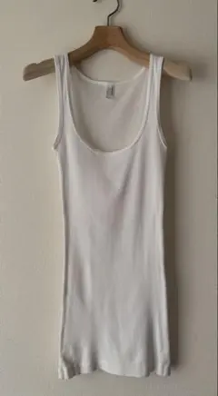 【希少】American Apparel リブタンクトップ ホワイト Sのサムネイル