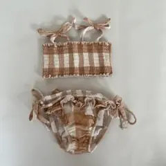 buhoビキニ　チェック水着　90 80 セパレート水着　ブホ　海外子供服