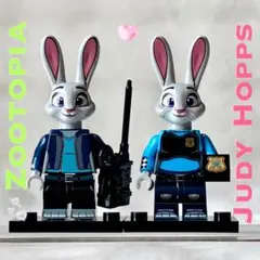 映画ズートピア２ ジュディホップス ２体セット　ミニフィグ　フィギュア　レゴ互換