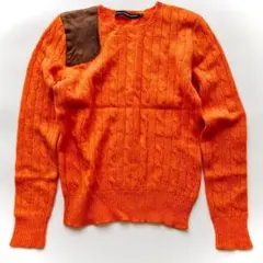 ラルフローレンスポーツ ケーブルニット セーター 長袖 S〜M相当 オレンジ