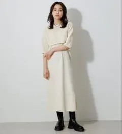 AZULbymoussy 2点セットアイボリー ニットワンピース セットアップ