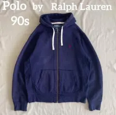 90sPolo Ralph Lauren フード裏サーマル ジップアップパーカー