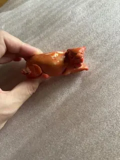 血赤珊瑚 置物 鳥一対 - メルカリ