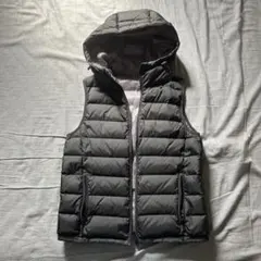 INHERIT キルティングダウンベスト フード付き