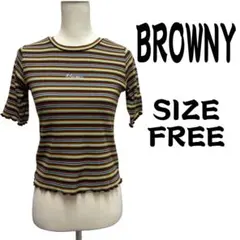 【BROWNY】マルチボーダー Tシャツ　FREE マルチカラー