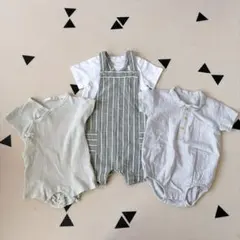 H&M ZARA ロンパース、セットアップ　3着まとめ売り 70のサムネイル