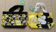 レトロ　ミッキーマウス　90thバッグ　トートバッグ　弁当袋　非売品　タグ付