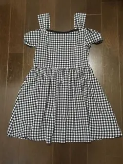 オフショルダーワンピース☆ギンガムチェック☆美品