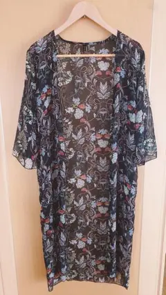 花柄七分袖 ロングカーディガン★美品‼️ 即購入禁止