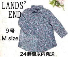 美品♡LANDS' END 花柄シャツ Mサイズ 9号　レディース　長袖　30のサムネイル