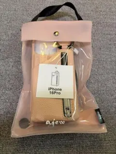 【新品未使用】ajew iPhone 16 Pro ケース ピーチピンク