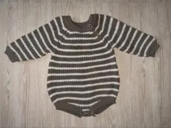 BEBEHOLIC ボーダーニットロンパース Mサイズ 美品 韓国子供服