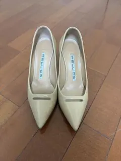 37 PELLICO パンプス ローヒール ピンクベージュ レザー 24 - メルカリ