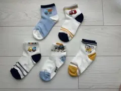 子供用靴下 トラック・消防車デザイン 5足セット
