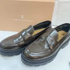 sh2990 FABIO RUSCONI ブラウン ローファー 39