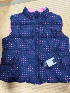 リバーシブル ダウンベスト 100cm~ ネイビー/ピンク