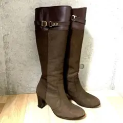 冬物特価　BARCLAY バークレー　スエード&レザーのロングブーツ　23㎝