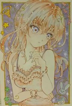 手描きオリジナルイラストアナログ「考え中」