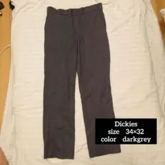 Dickies ダークグレー チノパン 34×32