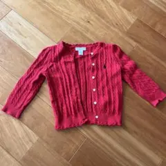Ralph Lauren 赤 カーディガン 18M