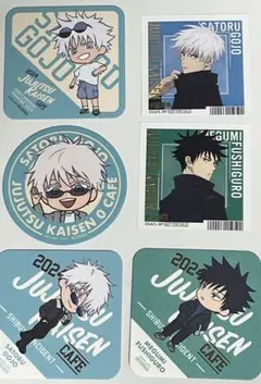 呪術廻戦カフェ2024　五条悟　伏黒恵　コースター　他