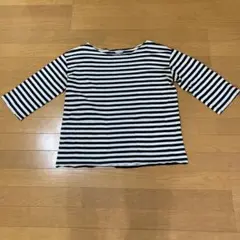 マリメッコ　ボーダーTシャツ　七分袖　大きいサイズ　難あり　ネストローブ