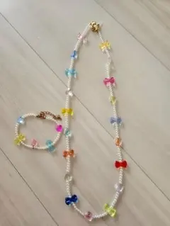 burself パール ネックレス ブレスレットセット