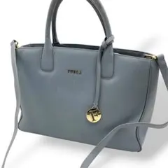 FURLA フルラ 2WAY ハンドバッグ ショルダーバッグ グレー