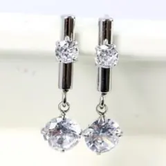 高品質 スタッドピアス ダイヤ シルバー アレルギー対応 シンプル プレゼント