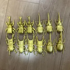 ゴールドフィギュア カブトムシ クワガタ 昆虫 12個セット