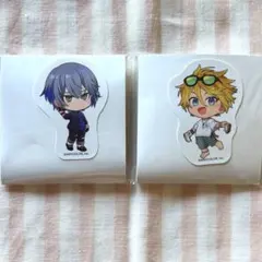 にじさんじ　海の家　くじ　缶バッジ　ステッカー　小柳ロウ　ユウQウィルソン