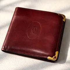 カルティエ　マストライン　レザー　ゴールド金具　ヴィンテージ