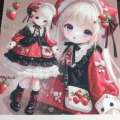 Ｆ　在庫処分品　未使用　可愛い女の子パネル生地8枚